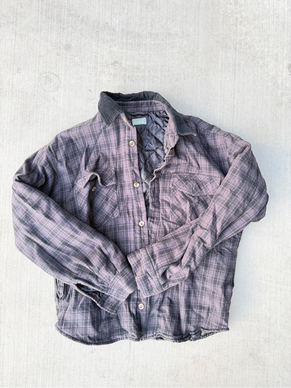 Guess Men's Plaid Button-Down Shirt Jacket - Gray